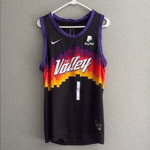 Booker Black and Multicolor Basketball Jersey